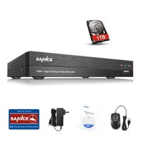 DVR Recorder for TV, SANNCE 4-Channel 1080P AHD CCTV DVR Recorder for TV/Surveillance Security Camera,Surveillance DVR Recorder with 1TB Hard Disk Drive, Email Alarm, Phone Access