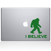 The Decal Guru 1904-MAC-13A-LG I Believe Bigfoot Decal Vinyl Sticker, Green, 13" MacBook Air