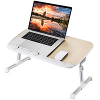 Laptop Desk, Utaxo Laptop Computer Stand, Adjustable Lap Desks Bed Tray for Eating, Foldable Laptop Desk, Notebook Stand Reading Holder in Sofa and Couch (Large, Wood)
