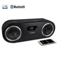 Fluance Fi50 Two-Way High Performance Wireless Bluetooth Premium Wood Speaker System with aptX Enhanced Audio (Black Ash)