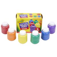 Crayola Washable Kids Paint, Classic Colors, 6 Count, Painting Supplies, Gift