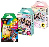 Fujifilm Instax Mini Film Rainbow - Staind Glass - Shiny Star Film -10 Sheets X 3 Assort (Taketori Store Original Goods with Instructions)