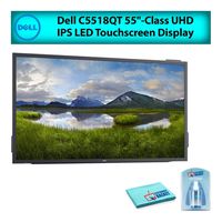 Dell C5518QT 55" Inch Class UHD IPS LED Touchscreen Display Monitor for Office Meetings (Renewed) Best Value Bundle with Screen Cleaning Kit and Microfiber Cleaning Cloth