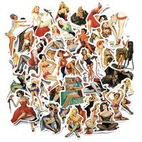 Sexy Girl Retro Vintage Pin Up Laptop Stickers Car Skateboard Motorcycle Bicycle Luggage Guitar Bike Pinup Women Decal 50pcs Pack