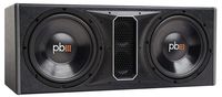 PowerBass Autosound PSWB122-12" Dual Loaded 4 Ohm Loaded Subwoofer Enclosure, 1100W
