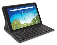 RCA Viking Pro 10 Inch Tablet with Folio Keyboard Fast Quad Core Multi-Touch Display Android 8.1 (Go Edition), Blue (Renewed)