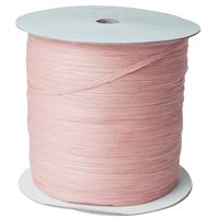 Jillson Roberts .25" x 1000 Yard Bulk Spool Paper Raffia Ribbon Available in 16 Colors, Pastel Pink