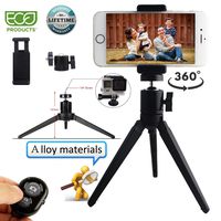 Phone Tripod Phone Stand with Camera Remote and Phone Holder for iPhone X 8/8s 7 7 Plus 6s Plus 6s 6 SE Samsung Galaxy S8 Plus S8 Edge S7 Action Camera Akaso (Alloy Tripod)