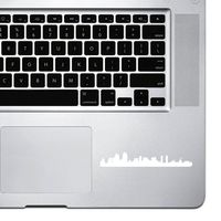 StickAny Palm Series San Diego Skyline Sticker for MacBook Pro, Chromebook, and Laptops (White)