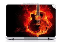 Laptop VINYL DECAL Sticker Skin Print Guitar on Fire fits Mini 1000 / 1030NR