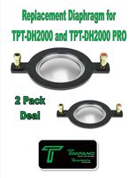 (2) Replacement Diaphragm Timpano TPT-RPDH2000 for TPT-DH2000 Horn Driver 1 Pair