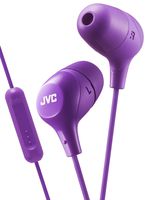 JVC HA-FX38M in-Ear Headphones with 1-Button Remote Control and Microphone - Violet (Violet)