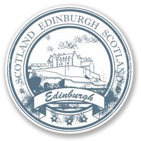 2 x 10cm/100mm Edinburgh Scotland Vinyl SELF ADHESIVE STICKER Decal Laptop Travel Luggage Car iPad Sign Fun #4161