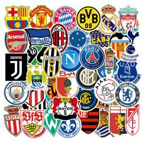 50Pcs Soccer Team Stickers for Hydro Flask, Cute Stuff,Waterproof Fashion Stickers for Teens, Water Bottle,Laptop,Phone,Travel Durable Vinyl