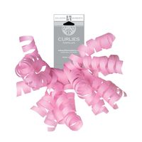 Jillson Roberts GL906 6-Count Self-Adhesive Grosgrain Curly Bows Available in 15 Colors, Pink