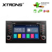 XTRONS Android 9.0 Car Stereo Radio DVD Player GPS Navigator 7 Inch Touch Display Double Din Head Unit Supports WiFi Bluetooth 5.0 Backup Camera DVR OBD TPMS Full RCA Output for Audi A4 S4 RS4