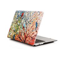 Macbook Pro 13 Inch Case,One Micron Ultra Slim PU Leather Coated Cover Snap On Protective Lightweight Case Colorful Skin for Macbook Pro 13(A1502/A1425),Tree Bird