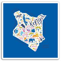 2 x 10cm Kenya Map Vinyl Stickers - Africa Travel Sticker Laptop Luggage #17271 (10cm Wide)