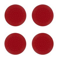 4 x Assecure red TPU protective analogue thumb grip stick caps for Sony PS4 controllers [Playstation 4]