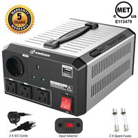Krieger 1150 Watt Voltage Transformer, 110/120V to 220/240V Step Up Step Down Voltage Converter, MET Approved Under UL, CSA