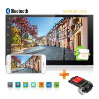Android Double Din Car Stereo GPS Navigation 7" Touchscreen LCD Monitor Bluetooth FM in Dash Car Video Receivers + Vehicle Dash Camera