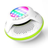 COWIN IPX7 Floating Waterproof Bluetooth Speaker Portable Wireless Shower Speakers for Swimming Pool with Colorful LED Light and 10W Plus Deep Bass