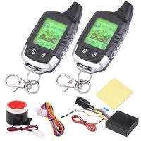 Yescom 2 Way Motorcycle Alarm 2 Big LCD Remote Engine Motorbike Start Anti-Theft Security System Scooter