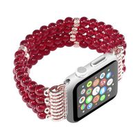 Watch Band for iWatch, MoreToys BeadedBracelet Replacement Strap Wristband for Apple Watch Series 3, Series 2, Series 1 (38MM, Red)