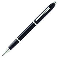 Cross Century II Black Lacquer Selectip Rollerball Pen with Rhodium-Plated Appointments