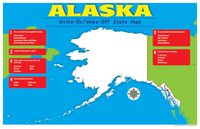 Gallopade Publishing Group Alaska Write-On/Wipe-Off Desk Mat, State Map (9780635106797)