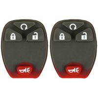 qualitykeylessplus Two Replacement 4 Button Remote Start Rubber Pads for GM Key Fob with FCC OUC60270 Free KEYTAG