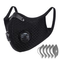 West Biking Mesh Dust/Pollution Mask for Air Filtration, Sport Mask with Exhalation Valves Filters, Activated Carbon N99 PM2.5 Filters Air Purifier (1Mask+5Filters)