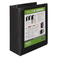 Samsill 4-Inch Economy D-Ring View Binder, Black (16790)