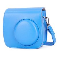 Phetium Cobalt Blue Protective Case for Fujifilm Instax Mini 9 Mini 8 Mini 8+, Soft PU Leather Bag with Pocket and Removable Shoulder Strap(Cobalt Blue)