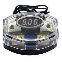 ZOOKOTO 60A Fuse Holder,Car Stereo Audio Led Display Digital Voltage Inline ANL Fuse Holder 4 Gauge in Out with 60 Amp Fuse