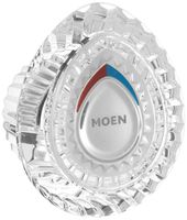 MOEN 96797 Chateau Collection Replacement Tub and Shower Faucet Knob Handle Kit, Chrome and White Insert, Pack of 1