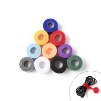 Patu Reusable Multi-Purpose Fastening Tape Cable Ties - 10 Yards (10 Rolls 1 Yard) 1 Inch Width Hook and Loop Cord Management Wire Organizer Straps, Assorted Colors