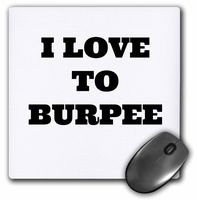 3dRose I Love to Burpee Mouse Pad (mp_183670_1)