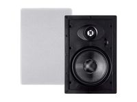 Monoprice 2-Way Carbon Fiber in-Wall Speakers - 6.5in (Pair) with Paintable Magnetic Grille - Alpha Series