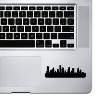 StickAny Palm Series Houston Texas Skyline 4 Sticker for MacBook Pro, Chromebook, and Laptops (Black)