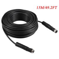 Backup Camera Cable 4PIN Video Power Aviation Extension Wire for Vehicle Car Camper Bus Van Truck Motorhome Trailer RV Reverse Rearview Parking Monitor CCTV System Waterproof Shock Proof 15m 49.2ft