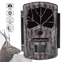 Hunting Trail Camera,2" LCD Digital Infrared Surveillance Camera 24MP 1080P Waterproof Scouting Game Camera for Wildlife Monitoring with No Glow Invisible IR Up to 100ft Detection Range Records Sounds
