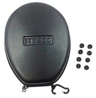 Ittecc Portable Protection Carrying Case Cover Box Bag for LG Electronics Tone HBS-730 HBS-750 HBS-800 HBS-900 Headset with 4 Pairs Replacement Earbuds Tips Ear Bud Cushions