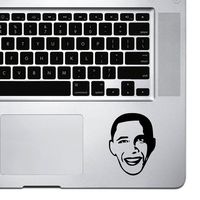 StickAny Palm Series Obama Sticker for MacBook Pro, Chromebook, and Laptops (Black)