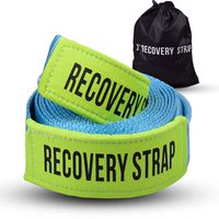 Tow Strap 3'' x 20 ft Off Road Recovery Rope - 30,000 lb Break Strength Capacity - Heavy Duty Winch Strap with Triple Reinforced End Loops Tree Saver Strap, Peach of Mind (Light Blue)