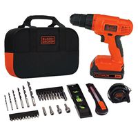 BLACK+DECKER 20V MAX Drill & Home Tool Kit, 34 Piece (BDCD120VA)