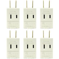 Sunlite 40844-SU Polarized Cube Taps, 3 Outlets, Ultra-Compact Design, Use for Electronics, Appliances, Mobile Devices, Home and Travel, Ivory Color, UL Listed, 6 Pack