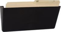 Storex Unbreakable Legal Sized Wall Pocket, 4.5 x 16.25 x 4.5 Inches, Black, Recycled Plastic, 70361U01C