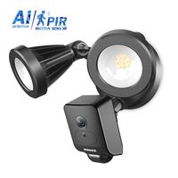 ANNKE Floodlight Camera 1080P AI Wireless WiFi Home Security System with PIR Motion Detection HD Live Streaming, 2 Way Talk and Siren Alarm, Cloud Storage Available with APP Alarm Push