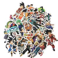 Bowinr Dragon Ball Z Car Stickers, Anime Bumper Sticker for Phone, Laptop, Car, Lugguage, Skateboard and More(50pcs)